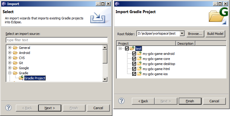 import gradle project